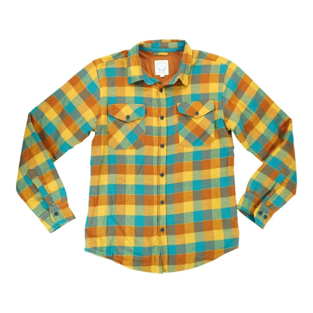 VINTAGE BLACK JACK Men's Work Plaid Shirt - Size: Small S - 100% Cotton